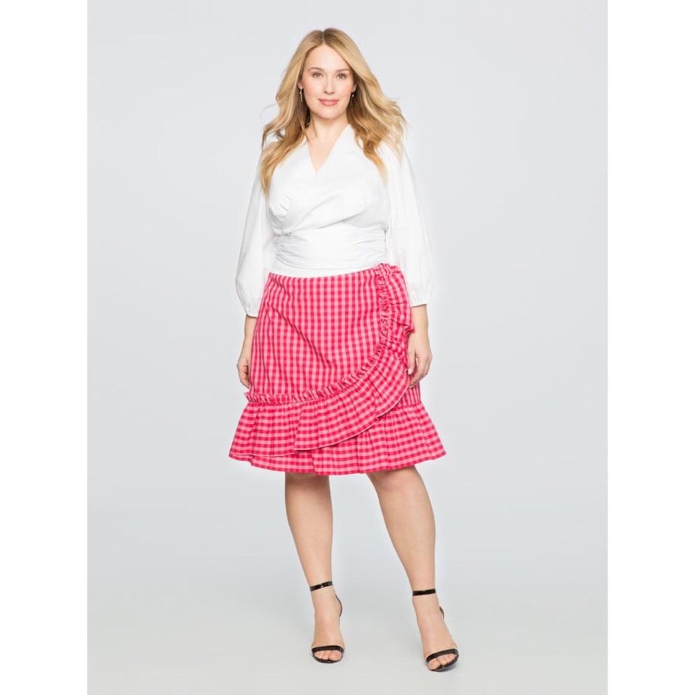 ⚡️SALE Draper James Eloquii Gingham Ruffle Skirt